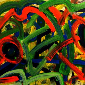 Painting titled "All weeds in forepl…" by Peter Jalesh, Original Artwork, Acrylic