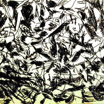 Рисунок под названием "Calling on all the…" - Peter Jalesh, Подлинное произведение искусства, Чернила