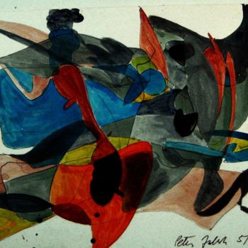 Pintura intitulada "Corida" por Peter Jalesh, Obras de arte originais, Acrílico