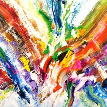 Pittura intitolato "Vibrant Abstraction…" da Peter Nottrott, Opera d'arte originale, Acrilico