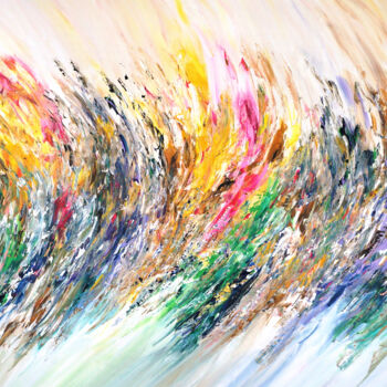 Картина под названием "Energy Waves XXL 1" - Peter Nottrott, Подлинное произведение искусства, Акрил