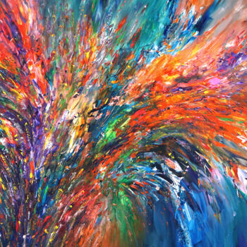 Peinture intitulée "Awesome Moment XXL 1" par Peter Nottrott, Œuvre d'art originale, Acrylique