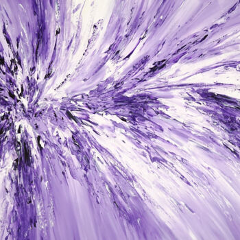 Peinture intitulée "Violet Energy L 1" par Peter Nottrott, Œuvre d'art originale, Acrylique