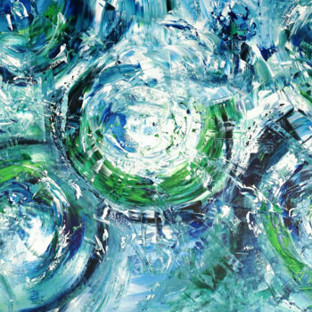 Painting titled "Underwater Daylight…" by Peter Nottrott, Original Artwork, Acrylic