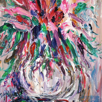 Картина под названием "Say It with Flowers…" - Peter Nottrott, Подлинное произведение искусства, Акрил