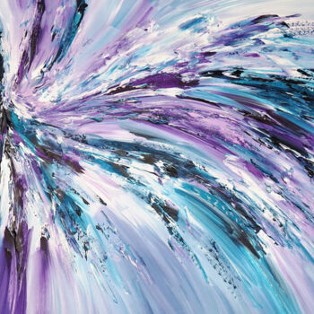 Peinture intitulée "Purple Turquoise Bl…" par Peter Nottrott, Œuvre d'art originale, Acrylique