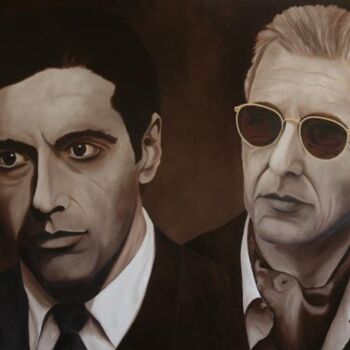 Peinture intitulée "Al Pacino/Michael C…" par Peter Seminck, Œuvre d'art originale, Huile