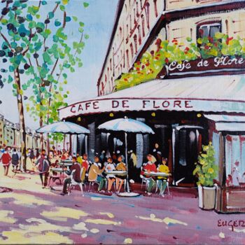 Painting titled "Paris, Boulevard Sa…" by Philippe Euger, Original Artwork, Acrylic