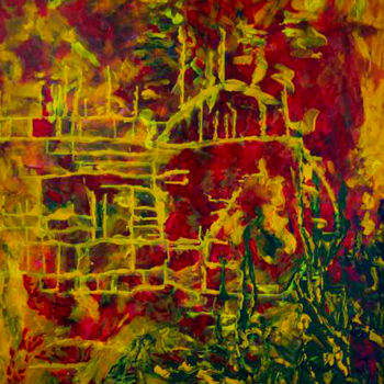 Schilderij getiteld "Courses hippique" door Marie Phebidias, Origineel Kunstwerk, Acryl