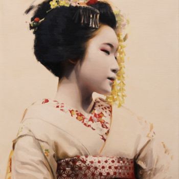 Malerei mit dem Titel "Kanotomo - japanese…" von Phil Couture, Original-Kunstwerk, Öl