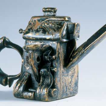 Skulptur mit dem Titel "TEAPOT 02" von Philipp Rukavishnikov, Original-Kunstwerk, Bronze