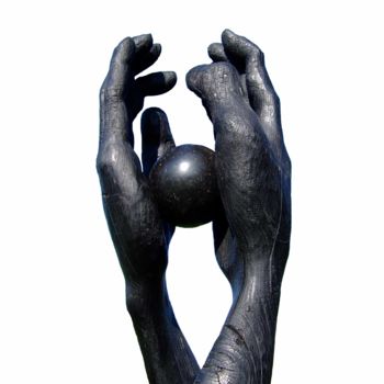 Sculpture titled ""L'avenir de l'Homm…" by Philippe Ardy, Original Artwork, Wood