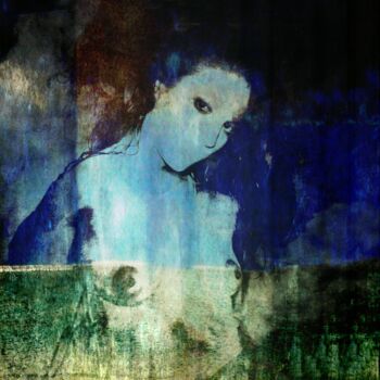 Photographie intitulée "Blue nude....." par Philippe Berthier, Œuvre d'art originale, Photographie manipulée
