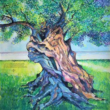 Картина под названием ""l'arbre de vie"" - Philippe Brobeck, Подлинное произведение искусства, Акрил
