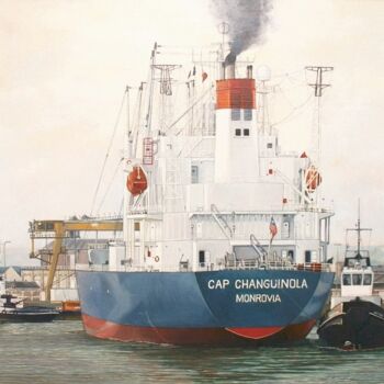 绘画 标题为“Bananier Cap Changu…” 由Philippe Brobeck, 原创艺术品, 油