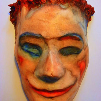 Escultura titulada "198-masque-1-23-x-1…" por Philippe Butto, Obra de arte original