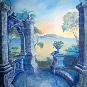 Painting titled ""Azulejos Island"" by Philippe Metaireau, Original Artwork