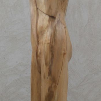 Sculpture titled "BUSTE N°2..." by Philippe Olive, Original Artwork, Wood