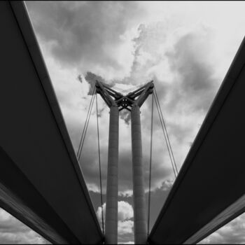 Fotografía titulada "Pont flaubert N&B 3" por Philippe Rozier (Photo-EOS), Obra de arte original, Fotografía digital