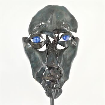 Escultura titulada "le regard sagesse" por Philippe Rude, Obra de arte original, Metales