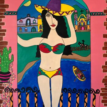 Painting titled "Panchita" by Philippe Seigle, Original Artwork, Acrylic