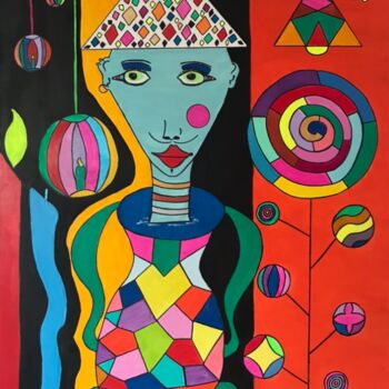 Painting titled "Genie Lee" by Philippe Seigle, Original Artwork, Acrylic