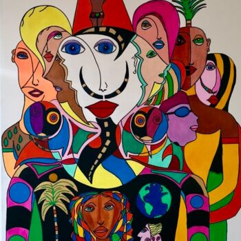 Malerei mit dem Titel "Différences" von Philippe Seigle, Original-Kunstwerk, Acryl