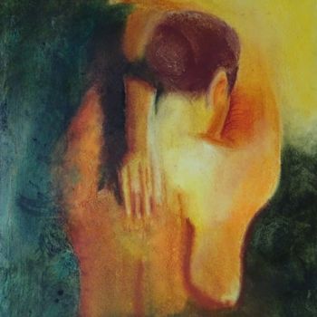 Peinture intitulée "Dos nu" par Caty Grenouilleau, Œuvre d'art originale, Pastel