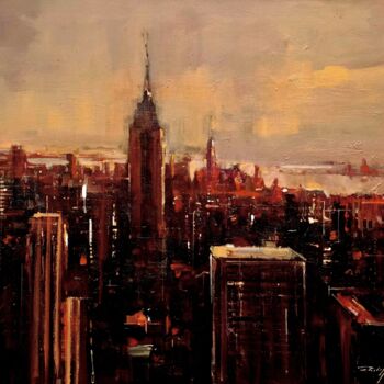 绘画 标题为“Manhattan , réf : 2…” 由Philippe Perennou, 原创艺术品, 油 安装在木质担架架上