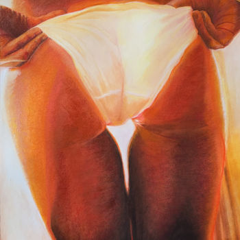Dessin intitulée "La petite culotte" par Philippe Petit, Œuvre d'art originale, Pastel