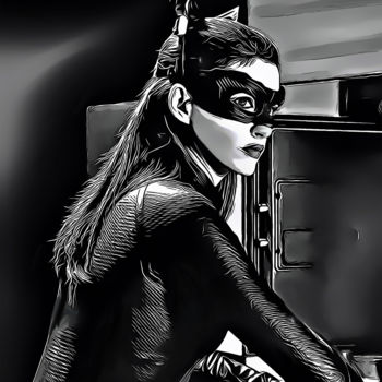 "Catwoman" başlıklı Dijital Sanat Michele Poenicia tarafından, Orijinal sanat, Dijital Resim