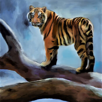 "Tiger" başlıklı Dijital Sanat Michele Poenicia tarafından, Orijinal sanat, Dijital Resim