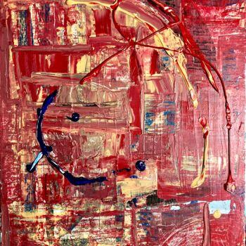 Malerei mit dem Titel "Red" von Philippe Pujol, Original-Kunstwerk, Acryl Auf Keilrahmen aus Holz montiert