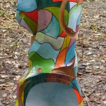 Sculpture titled "Totem ...  le toubo…" by Philippe Sidot Et Charlotte Carsin, Original Artwork