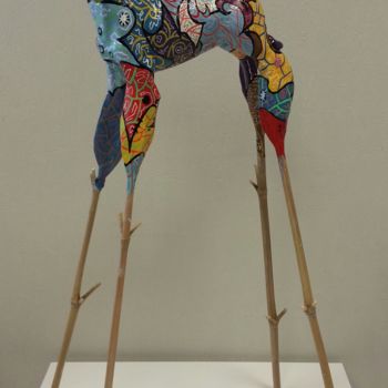 Skulptur mit dem Titel "star dog" von Philippe Sidot Et Charlotte Carsin, Original-Kunstwerk