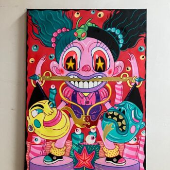 Peinture intitulée "Jingly-Jingly" par Picklehead, Œuvre d'art originale, Acrylique Monté sur Châssis en bois