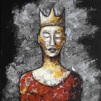 Peinture intitulée "Reine Sereine" par Picrate, Œuvre d'art originale, Acrylique