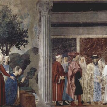 Картина под названием "La reine de Saba de…" - Piero Della Francesca, Подлинное произведение искусства, Темпера