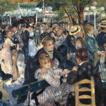 Painting titled "Bal du moulin de la…" by Pierre Auguste Renoir, Original Artwork, Oil