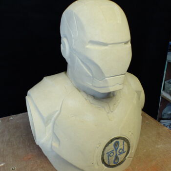 Sculpture titled "Protection" by Pierre Delinfini, Original Artwork, Stone
