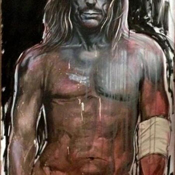 Painting titled "Iggy Pop" by Pierre Emile Andre (13), Original Artwork, Acrylic