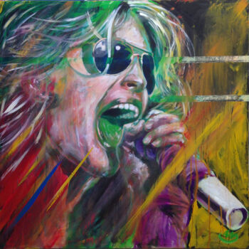 Peinture intitulée "Steven Tyler Green" par Pierre Emile Andre (13), Œuvre d'art originale, Acrylique