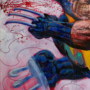 Peinture intitulée "wolverine" par Pierre Emile Andre (13), Œuvre d'art originale, Acrylique