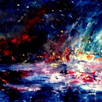 Painting titled "ESPACE" by Pierre-Paul Marchini, Original Artwork, Oil