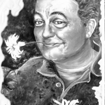 Arte digital titulada "COLUCHE 1" por Pierre Peytavin, Obra de arte original, Trabajo Digital 2D