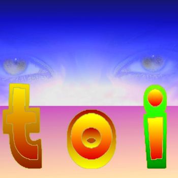 Digitale Kunst mit dem Titel "TOI" von Pierre Peytavin, Original-Kunstwerk, 2D digitale Arbeit