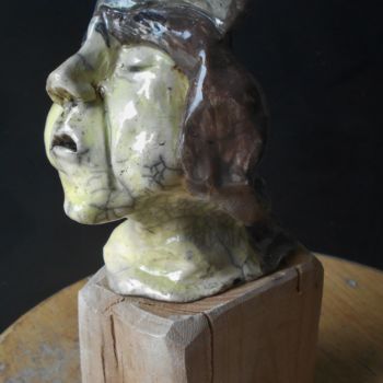 Escultura titulada "Double face" por Quinquin, Obra de arte original, Cerámica