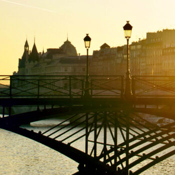 Fotografie getiteld "Paris, pont des Arts" door Pierre-Yves Rospabé, Origineel Kunstwerk, Digitale fotografie