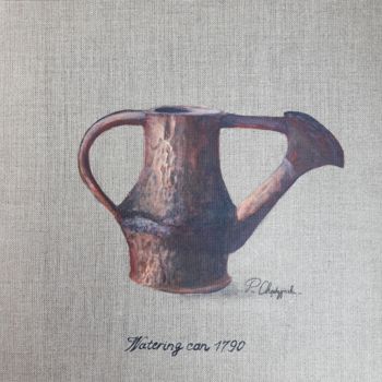 Malarstwo zatytułowany „Watering can 1790.j…” autorstwa Pierre Chadzynski, Oryginalna praca, Akryl