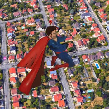 Arte digital titulada "LOST SUPERMAN IN VA…" por Pierro Lorenzo, Obra de arte original, Trabajo Digital 2D